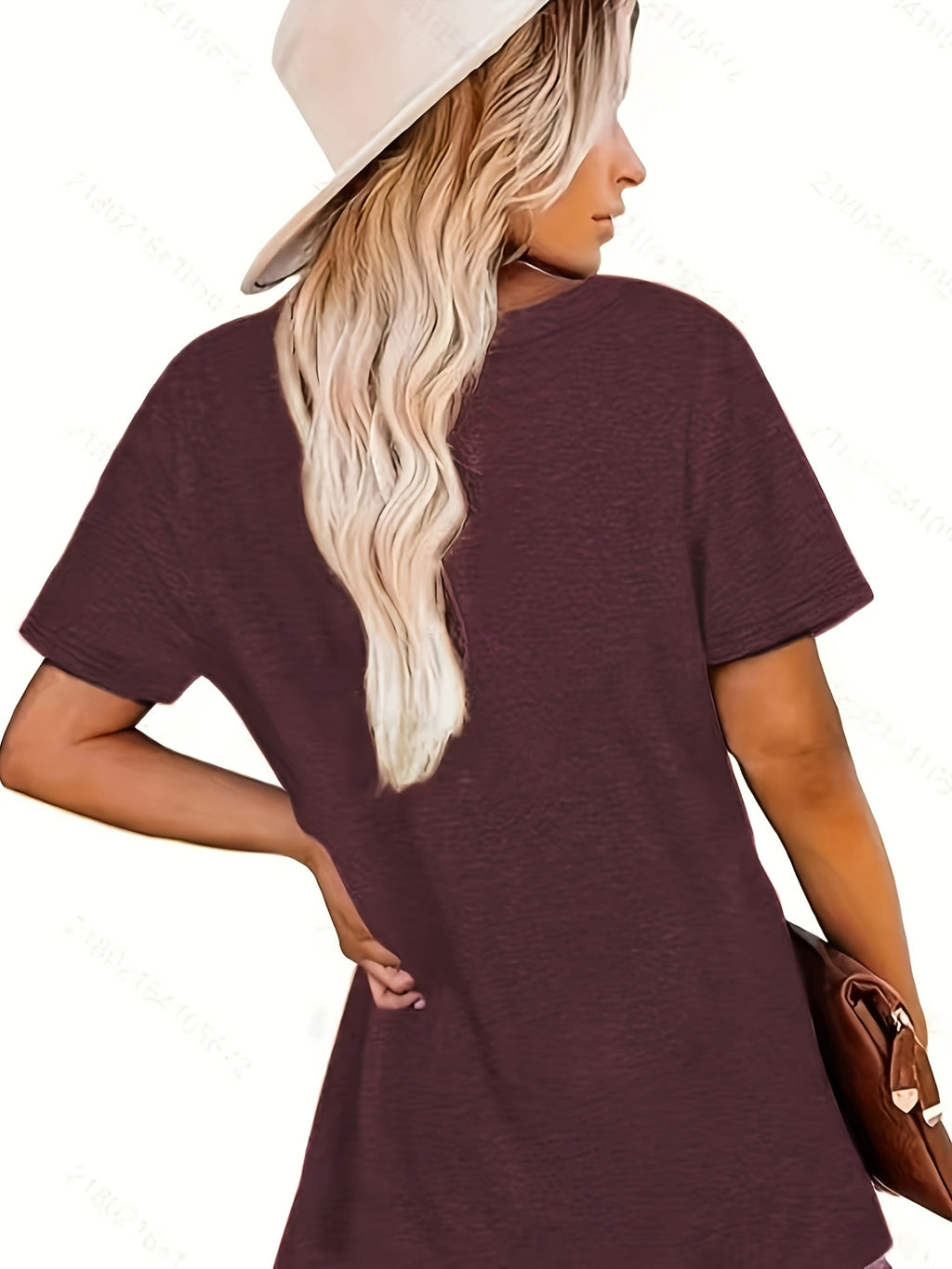 European and American Fashion Printed Women's V-Neck T-Shirt Set of Three
