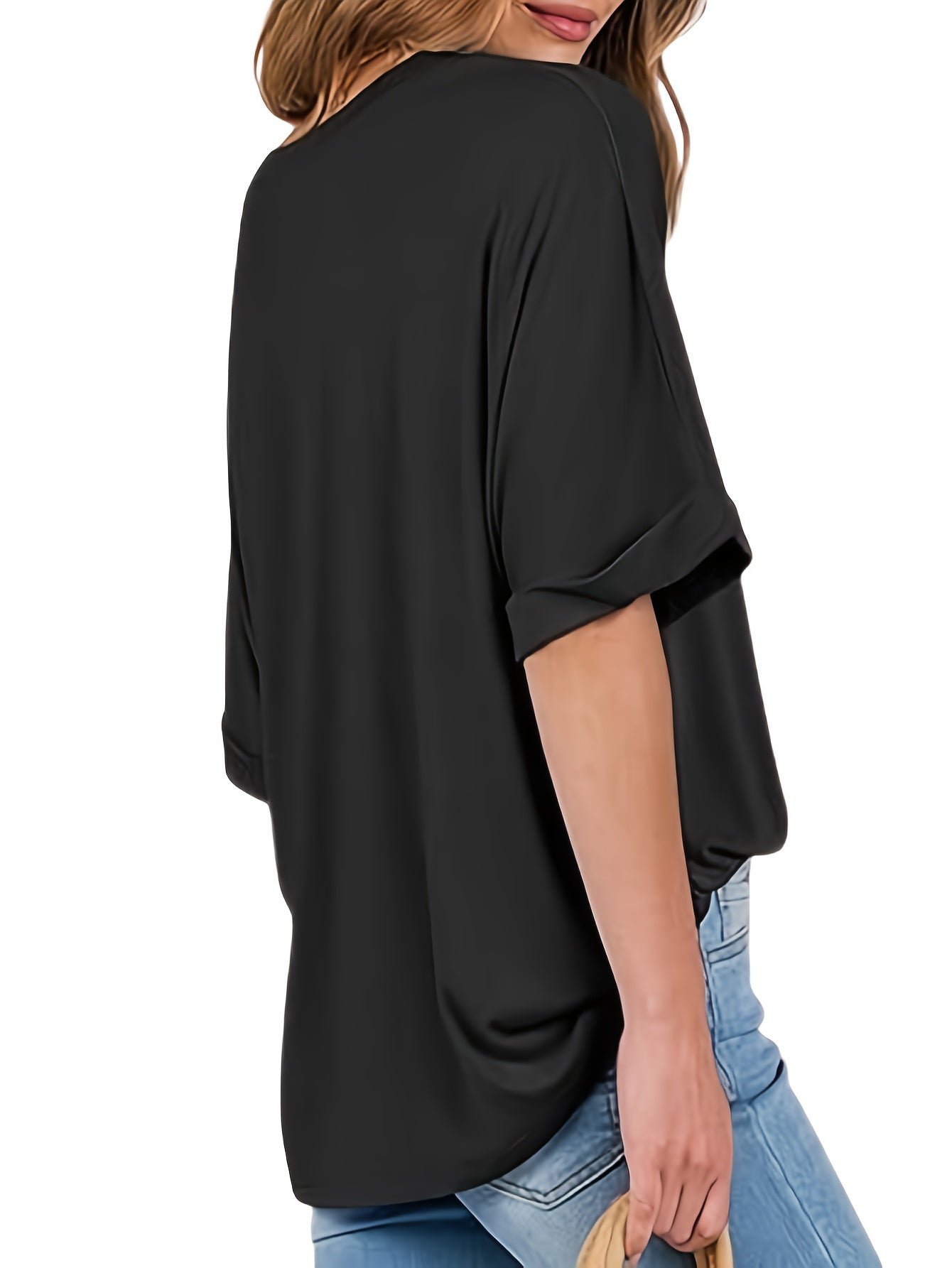 [3pcs Trendy Tee] Three-Piece Women's Oversized Short Sleeve Round Neck Summer Casual Loose Basic Tee Top Set 2025 Trendy Fashion Clothing