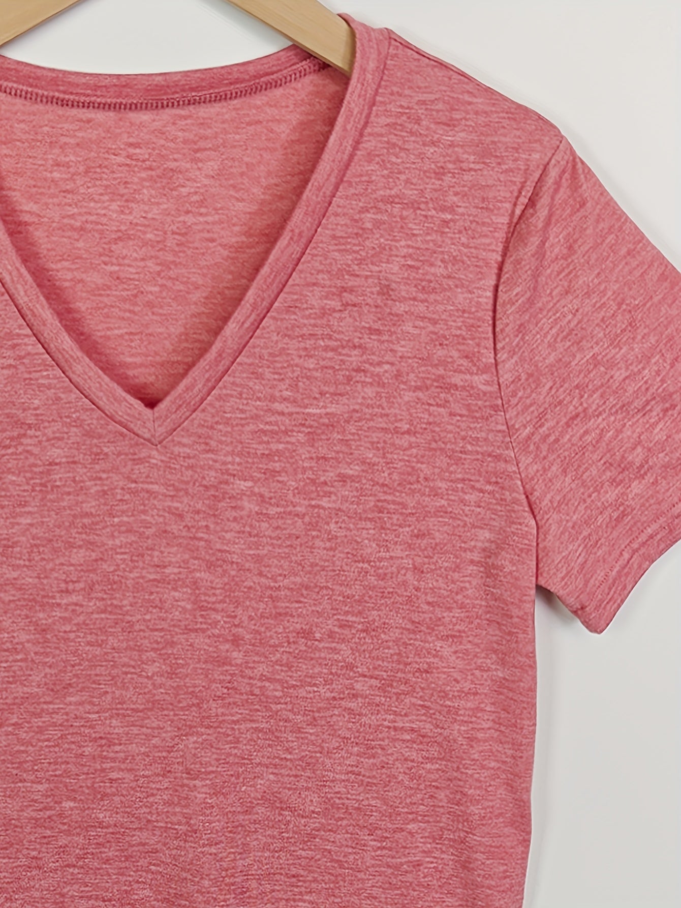 [Comfortable T-Shirts] 3pcs Women's Comfortable V-Neck Short Sleeve T-Shirts | Casual Spring/Summer Tee Set in Assorted Colors, Quality Fabric