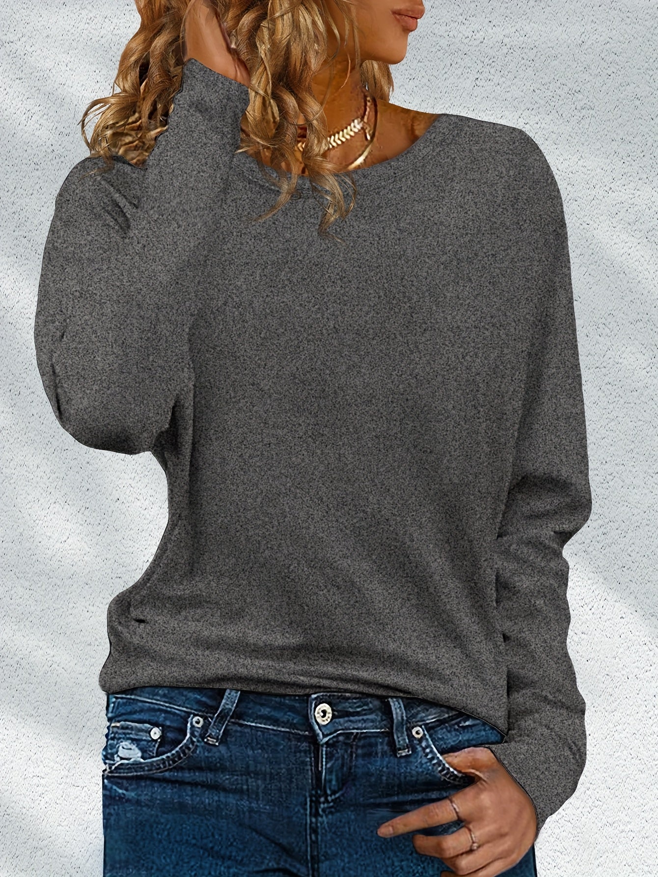 Solid Color Long Sleeve T-Shirt Set of Three
