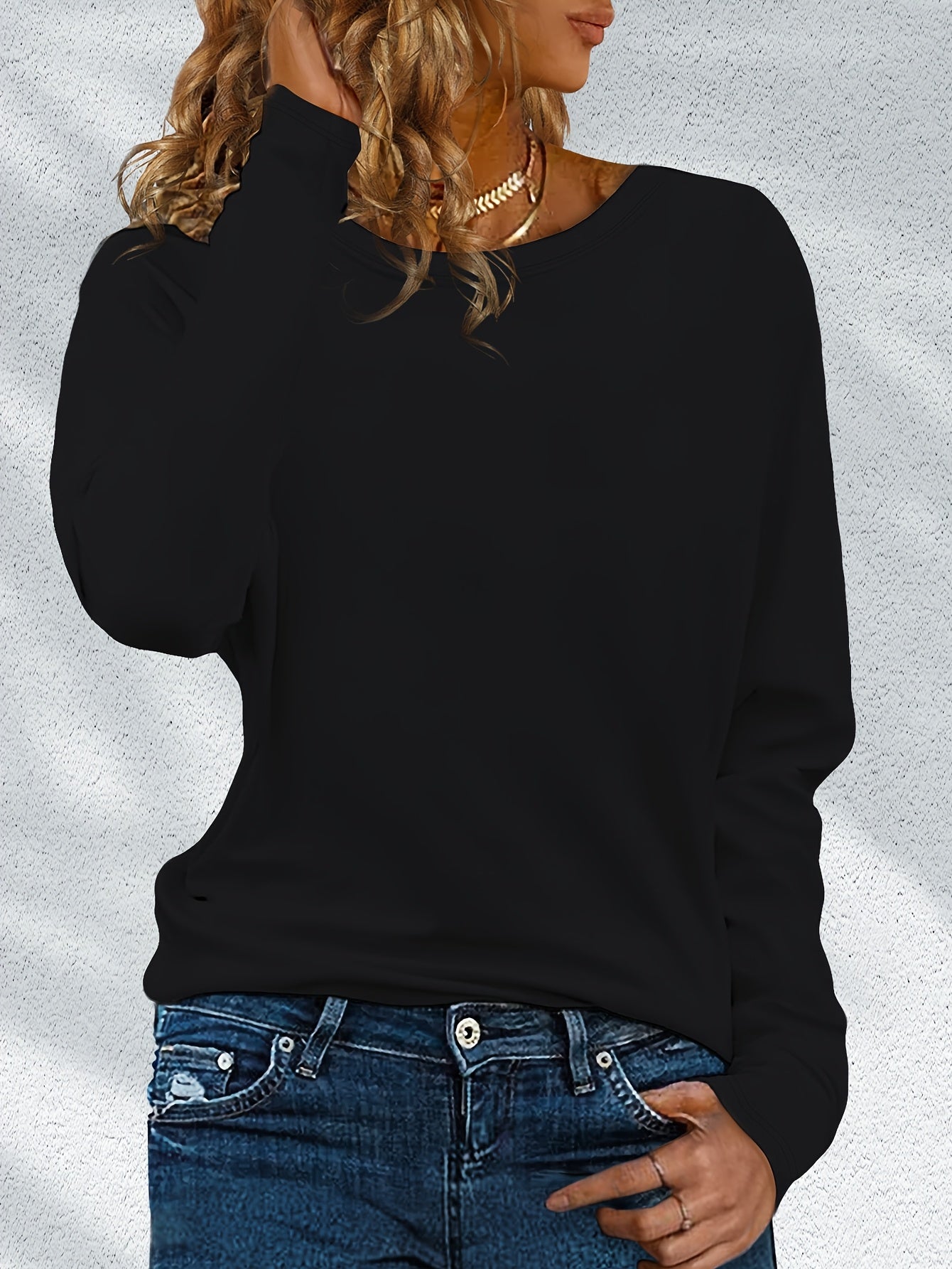 Solid Color Long Sleeve T-Shirt Set of Three